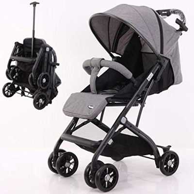 Bakaji Passeggino Bugsy Richiudibile a Trolley con Manico Telescopico Compatto e Leggero per Bambini 6+mesi Telaio in Alluminio Copertura in Tessuto S