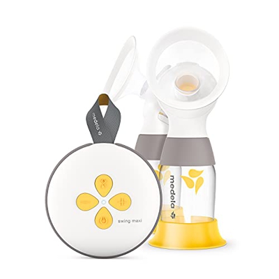 Medela Estrattore di latte elettrico Swing Maxi ricaricabile tramite USB, più latte in meno tempo, con imbuti PersonalFit Flex e tecnologia di estrazi