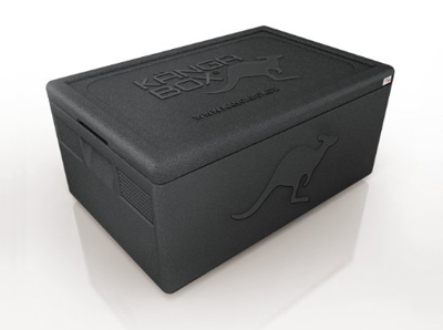 KÄNGABOX Contenitore Isotermico per Alimenti EXPERT GN-1/1 Box Termico Isolante Professionale [Capacità: 21L] Nero [Misure Interne: 538x338x117 mm]
