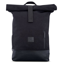 Zaino Nero Donna e Uomo - JOHNNY URBAN Adam Zainetto con Parte Superiore Pieghevole in Tela di Cotone i Ecopelle - Vintage Borsa Zaino da Tutti i Gior en oferta