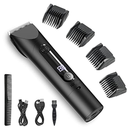 4UMOR Tagliacapelli Uomo Professionale 2500mAh Lame in Ceramica con Led Display Rasoio per Capelli con 3 Livelli Potenza Antiscivolo senza Fili en oferta