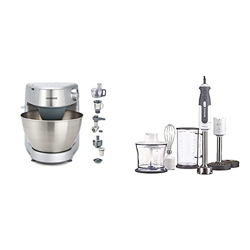 Kenwood Khc29.P0Si Impastatrice Planetaria Prospero, 1000 W, 4.3 Litri & Hdp404Wh Mixer Ad Immersione, 800 W, Tritatutto Da 0 características