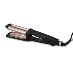 Navaris Ferro Arricciacapelli in ceramica - doppio tubo 1,5cm - 3 livelli temperatura 140-160 - 180°C - Piastra per capelli mossi onde - Cavo lungo precio