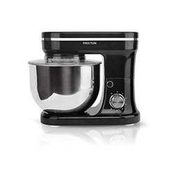 PRIXTON KR200 – Planetaria e impastatrice per dolci e pizza, potenza 1200 W, 6 velocità, Ciotola in Acciaio Inox, 5 litri, 3 accessori, Coperchio tras precio
