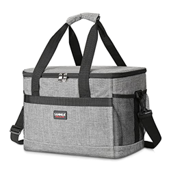 Grande borsa termica pieghevole da 20 l, a prova di perdite, borsa termica per il pranzo, riutilizzabile, per ufficio, viaggi, spiaggia, picnic, campe en oferta