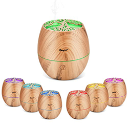 CkeyiN 120ml Diffusore di Oli Essenziali , Diffusore di Aromi silenzioso, lampada a sette colori, 2 modalità di nebulizzazione, spegnimento automatico características