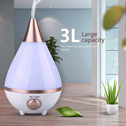 Umidificatore Ultrasuoni Oli Essenziali da 3 Litri, Diffusore di Aromi a Ultrasuoni, Silenzioso, Diffusore Ambiente Luci Notturne 7 Colori, Diffusore  características