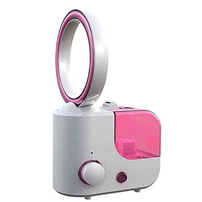 FCXBQ Household Ventilatore Senza Lama, Aria Ventola di Raffreddamento con umidificatore Elettrico a Doppio Uso di ultrasuoni creatore della foschia d