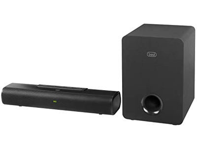 Trevi SB 8380 SW Soundbar 2.1 con Subwoofer Wireless, Bluetooth, USB, AUX-IN, HDMI ARC e Digitale Ottico, 90W