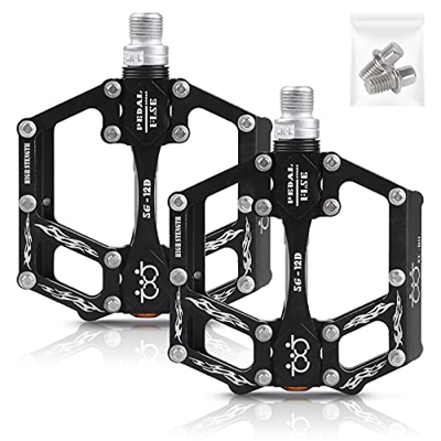 SPFASZEIV Pedali della Bicicletta Pedale della Bici in Alluminio Ciclismo/Strada Mountain MTB/BMX Pedale della Bici con Pedali Super Bearing Platone S