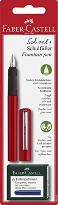 Set di penne stilografiche per la scuola, 3 items, rosso, 1