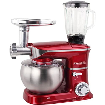 Robot da cucina Impastatrice Royaltronic 6 litri 1900 W max.Rosso Impastatrice multifunzione Impastatrice Tritacarne Frullatore