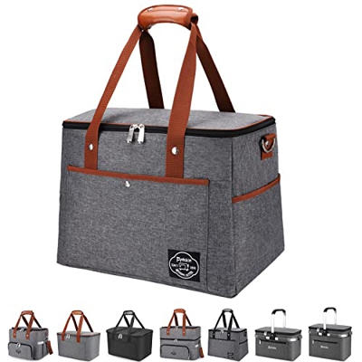 Pynhoklm Borsa termica 28L Borsa da picnic Borsa termica pieghevole Borsa da pranzo Borsa da pranzo Borsa da picnic per ufficio Campeggio Spiaggia Aut