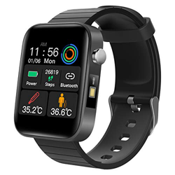 FMSBSC Smartwatch con Torcia al Polso, Misurazione della Temperatura Corporea, Dati Sportivi, Cardiofrequenzimetro, Pressione Sanguigna, Saturimetro ( precio