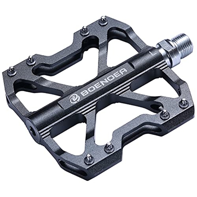 Boenoea Pedali Bicicletta Pedali MTB in Alluminio Anti-Slittamento Bici Pedali 9/16" Sealed Cuscinetto Pedale da Ciclismo,Pedali per Bici Mountain Bik