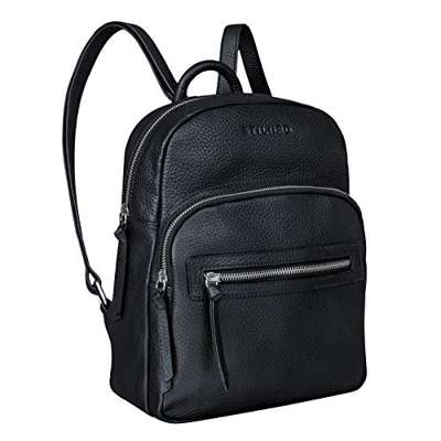 STILORD 'Alba' Piccolo zaino in pelle da Donna Signore Zainetto in Cuoio per Città Gita Escursioni da Turisti per Tablet 9.7 Pollici, Colore:nero