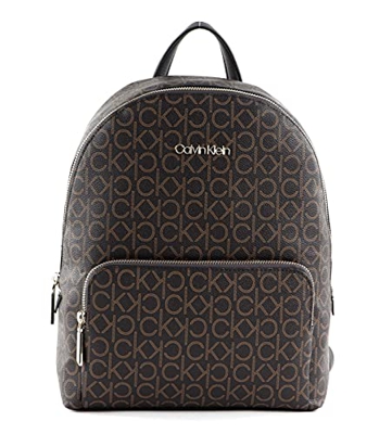 Calvin Klein CK Must Campus Backpack With Pocket Brown Mono