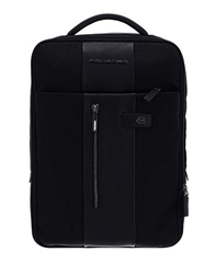 Zaino piatto 15,6 pelle e tessuto nero" precio