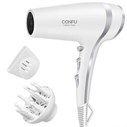CONFU Asciugacapelli professionale agli ioni di litio, 2200 W, con ugello per acconciatura, 3 livelli di riscaldamento e 2 livelli di ventilazione, fu características