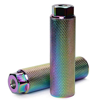 ZONSUSE 2 Pezzi Pedale BMX in Lega di Alluminio, Picchetti Bike, Poggiapiedi da Bicicletta, in Lega di Alluminio, per BMX Bicicletta Mountain Bike, pe