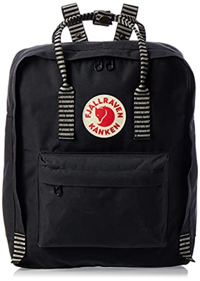 Fjällräven Kånken - Zaino Unisex, 38 x 27 x 13 cm, 16 L, Nero (Negro Striped)