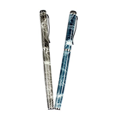 Ranvi JinHao 301 stilografica, pennino fine da 0,38 mm, 2 pezzi, 2 colori (marmo blu, grigio marmo)