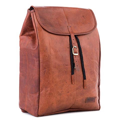 Berliner Bags Zaino Pelle Computer Malaga Uomo Donna Vintage Marrone