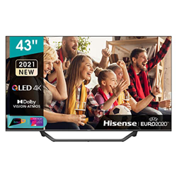Hisense 43" QLED 4K 2021 43A78GQ, Quantum Dot, Smart TV VIDAA 5.0, HDR Dolby Vision, Audio Dolby Atmos, Controlli vocali Alexa/Google Assistant, Tuner características