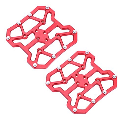 DAUERHAFT Accessori Adattatori per Pedali Bici Leggeri 1 Paio, per Migliori Prestazioni di pedalata(Red)