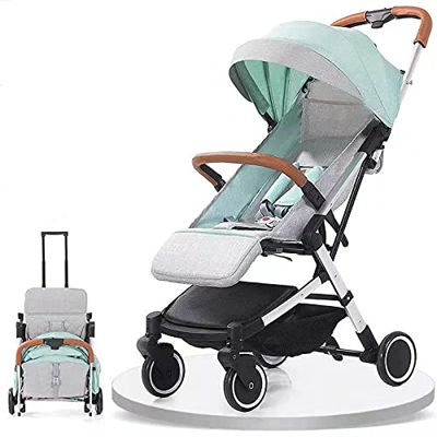 YBL Passeggino da Aereo Compatto e Leggero Passeggino Pieghevole per Bambini da 0-36 Mesi (Verde)