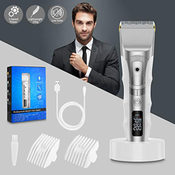 Tagliacapelli Uomo Professionale, Slopehill 5 velocità Rasoio Multifunzione e Kit Per Uomo Regolabarbai, Schermo LCD Lama in Ceramica Avanzata Lavabil características