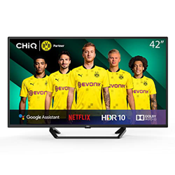 CHiQ TV L42G6F, 42 Pouces(105cm), Android 9.0, Smart TV, FHD, WiFi, Bluetooth,Google Assistant, Netflix, Prime Video,3 HDMI,2 USB características