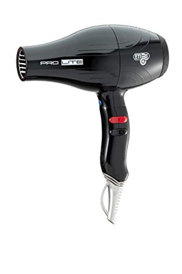 ETI Prolite Asciugacapelli Professionale Motore 1800/2000W Tecnologia Ionica per Capelli Morbidi e Lucidi, Super Leggero con 4 Temperature 2 Velocità,