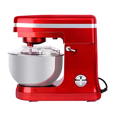 Samger Impastatrice Planetaria in Acciaio Inossidabile Robot da Cucina a 6 velocità, 5L 1000W Robot Mixer Multifunzioni per Pasta, Uova