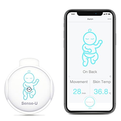 Sensori per baby monitor Sense-U: traccia il movimento addominale, il ribaltamento e la temperatura della pelle del tuo bambino con il nuovo design de