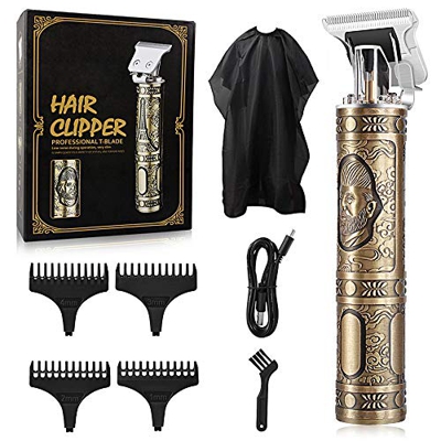 Tagliacapelli Uomo, Professionale Zero Gap Capelli Taglierina Elettrica Tagliacapelli Cordless e Ricaricabile Barbiere Barba Taglierina Trimmer con 4 