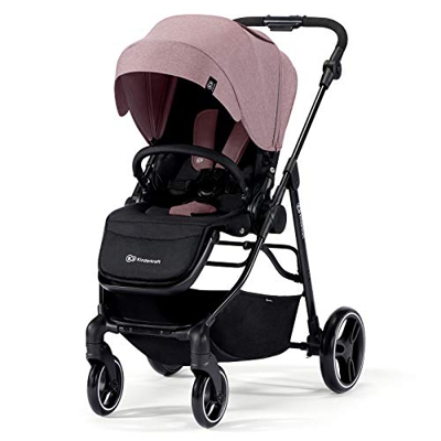 kk Kinderkraft Passeggino Leggero VESTO, Pieghevole, Impermeabile, filtro UPF50+, Sospensione 4 Ruote, con Accessori, Rosa
