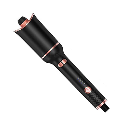 N / B Arricciacapelli Automatico, Bacchetta arricciacapelli Rotante a Temperatura Regolabile, Cilindro in Ceramica a Riscaldamento rapido e Protezione