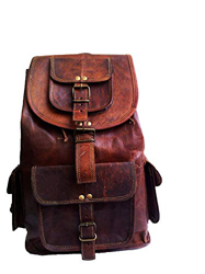 Jaald 53 Cm Zaino Bagaglio Borsa Zainetto Carry on a Palestra Mano in Vera Pelle da Uomo Donna Leather Laptop Backpack da Viaggio Scuola Universita Pr características