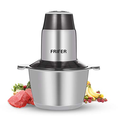 Tritatutto da Cucina Elettrico con 2L Ciotola in Acciaio, 350W Multifunzione Tritatutto Moulinex Sminuzza Verdure, Carne, Frutta Secca, Robot da Cucin