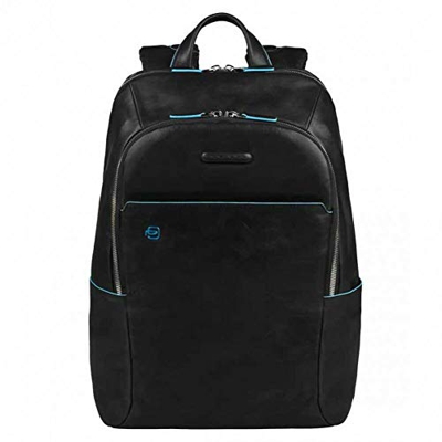 Piquadro Blue Square Zaino porta computer con compartimento porta iPad®/iPad®mini imbottito - CA3214B2 (Nero)