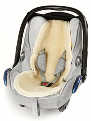 Baby Merino - Inserto universale per seggiolino auto, ovetto, passeggino, pelo in 100% lana vergine, alternativa alla pelliccia d'agnello, colore natu características