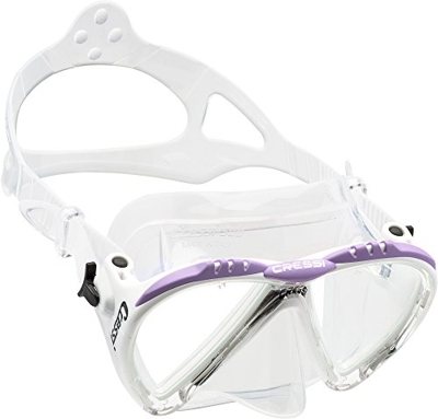 Cressi Lince, Maschera Donna, Trasparente/Bianco Lilla