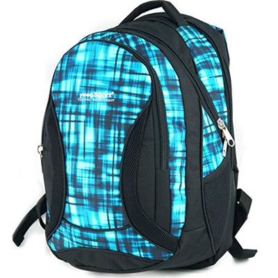 Zaino scuola di grandi dimensioni per ragazzi e ragazze 40 litri yeepSport S106dx (blue matrix)