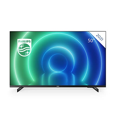Philips 50 Pollici Smart TV 4K. Televisore LED ideale per Netflix e Gaming/Assistente Google e Alexa/Ambilight, Immagini HDR Nitide, Dolby Vision e Do