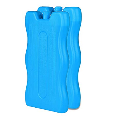 Aurora Store 4 x Tavolette Ghiaccio Blu Extra Slim 250 ml Mattonelle ghiaccioli Piatte 16 x 10 x 1,4 cm Borsa frigo Termica Frezzerino Icepack refrige