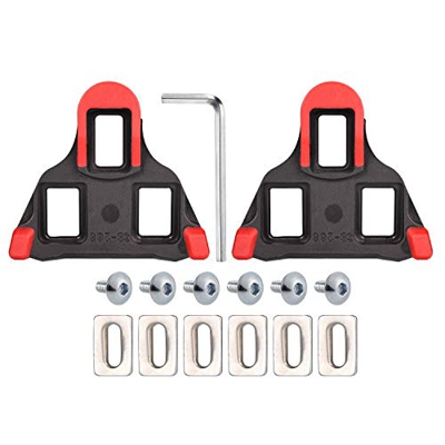 JIZZU Tacchetti per Bici da Strada per Le Scarpe da Ciclismo, Peloton Ciclismo in Bicicletta&Clip per Biciclette da Strada Set per Scarpe da Ciclismo 