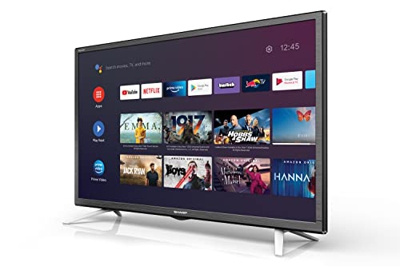 Sharp Aquos 24Bi6E -Android 9.0 Smart TV HD 24" HD Ready LED TV, Wi-Fi, DVB-T2/S2, 1366 x 768 Pixels, 2xHDMI 2xUSB, Nero [Classe di efficienza energet