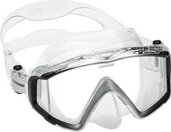 Cressi Liberty 3, Maschera per Immersioni, Apnea e Snorkeling, Disponibile in Versione Due/Tre Vetri Unisex Adulto, Trasparente/Nero/Silver, Taglia Un en oferta
