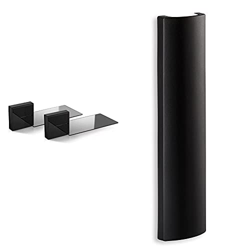 Meliconi Ghost Cube Soundbar Nero, Sistema Copricavi Componibile Con Mensola In Vetro Per Soundbar + Slimstyle Wire Cover Double, Canalina Coprifili S en oferta